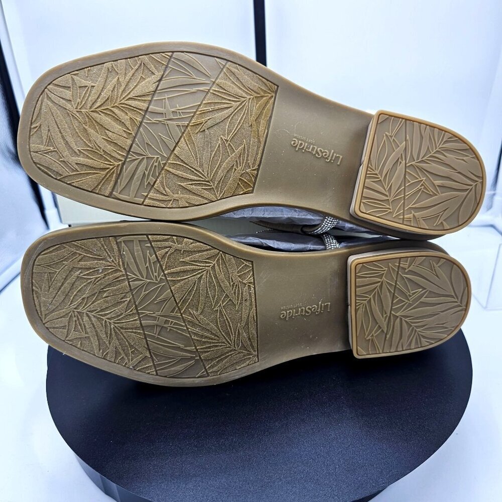 LifeStride Radiant Slingback Sandals 10W Tender Taupe Rhinestone NIB - Picture 7 of 7